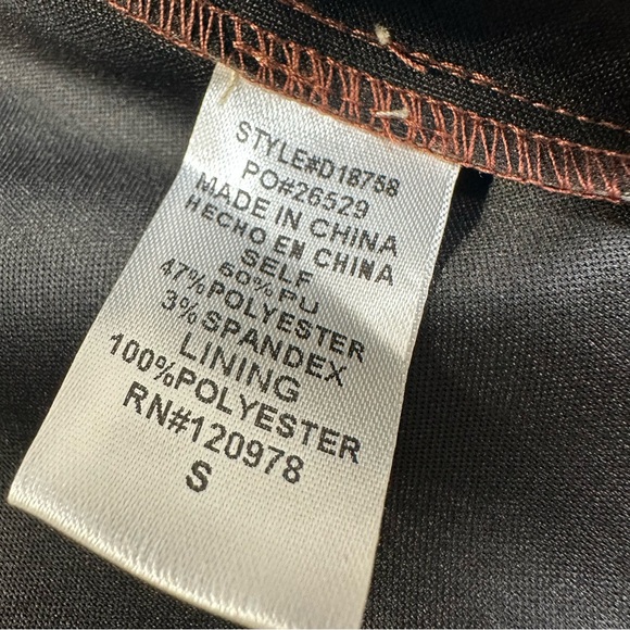 Entro Gliding Along Charlene Dress Chocolate Faux Leather Tiered Dress - Picture 12 of 16